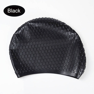 Droplets confortáveis esportes cabelo longo de silicone boné de natação para homens ou mulheres - Product Image 4
