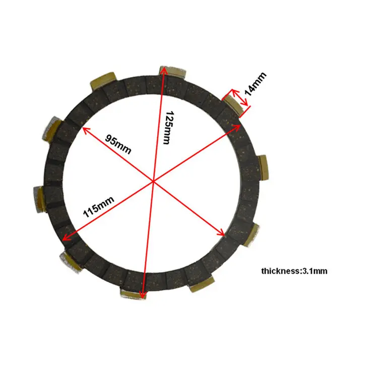 Moto Embrayage Plaque De Friction pour YAMAHA TZM150 FZR250 DT200 FZR400 FZ400 YZ85