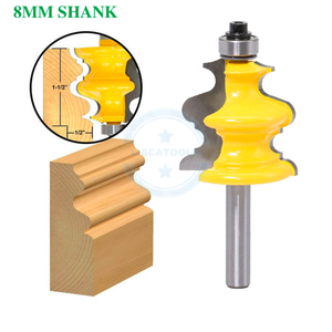L-N156 1PC 8mm Shank kiến trúc đúc Router bit 1/2*1-1/2 ''Tủ Router bit chế biến gỗ công cụ cắt - Product Image 3