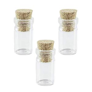 1ml, 3ml, 5ml ,10ml piccola mini fiala di vetro trasparente con coperchio in sughero, bottiglia dei desideri - Product Image 2