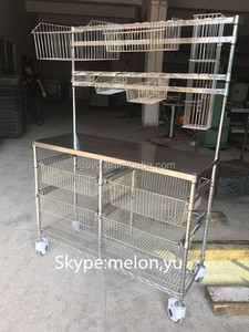 Statische Draad Netten Rekken <span class=keywords><strong>Trolley</strong></span> - Product Image 5