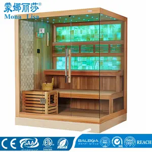 Ruang Sauna Tradisional Monalisa, M-6048 Sauna Kering, Lampu LED Langit-langit