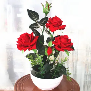 Best Style Artificial Beautiful Rose FlowersPlants Bonsai For Home Decoration