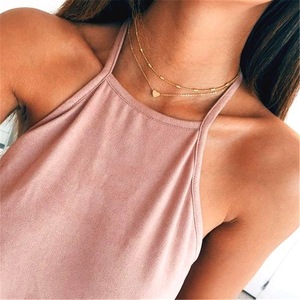 Fashion <strong>Gold</strong> Plated Heart Pendant <strong>Costume</strong> Necklaces <strong>Jewelry</strong> for Women Wholesale NSNK-0001 - Product Image 6