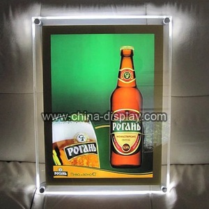Trong Nhà Cửa Hàng Quảng Cáo Đăng Board Treo Tường Acrylic Crystal <span class=keywords><strong>LED</strong></span> Hiển Thị - Product Image 3