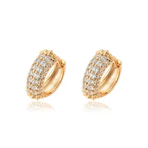 95281 Xuping Luxurious Design 2 Gram Gold Earring Designs Pakistani Noble 18k Hoop Earring