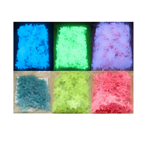 Glow in the dark realistico 3d star and moon wall decalcomanie buon natale luminoso fiocco di neve sfondo adesivo per la camera dei bambini - Product Image 2