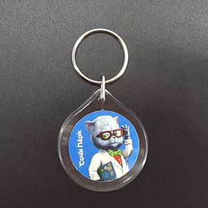 Custom Gift Sleutelhanger Ronde 30Mm Opdruk Insert Papier Fotolijst Helder Acryl Sleutelhanger Echografie Verzegelde - Product Image 3