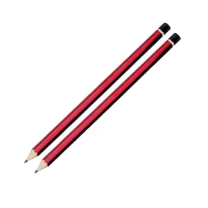 Dratec 7" 12/24pcs stripe HB pencil set promotional hb pencil triangle wood pencil