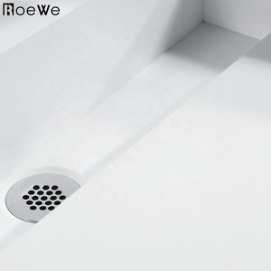 Wallhang controsoffitto lavaggio <span class=keywords><strong>a</strong></span> mano bacino di pietra artificiale bagno di lavaggio di superficie solida lavello opaco resina <span class=keywords><strong>lavabo</strong></span> in pietra - Product Image 2