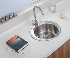 18.5 ''* 6.3'' đơn bát tròn bồn rửa nhà bếp bằng thép không gỉ - Product Image 3