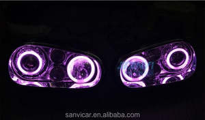 Fari Bi-Xenon HID con Centraline, Lampadine e Angel Eyes Bianco Blu Giallo per <span class=keywords><strong>Volkswagen</strong></span> <span class=keywords><strong>Golf</strong></span> 4 MK4 con Lente Proiettore Anabbagliante/Abbagliante - Product Image 6