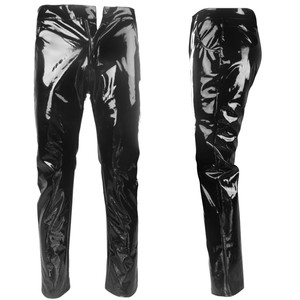 Novelty <strong>Mens</strong> Wetlook Slim Fit Shiny PU Faux <strong>Leather</strong> Pants Nightclub Party Tight Sexy Clubwear Pants Leggings <strong>Trousers</strong> E5005 - Product Image 5