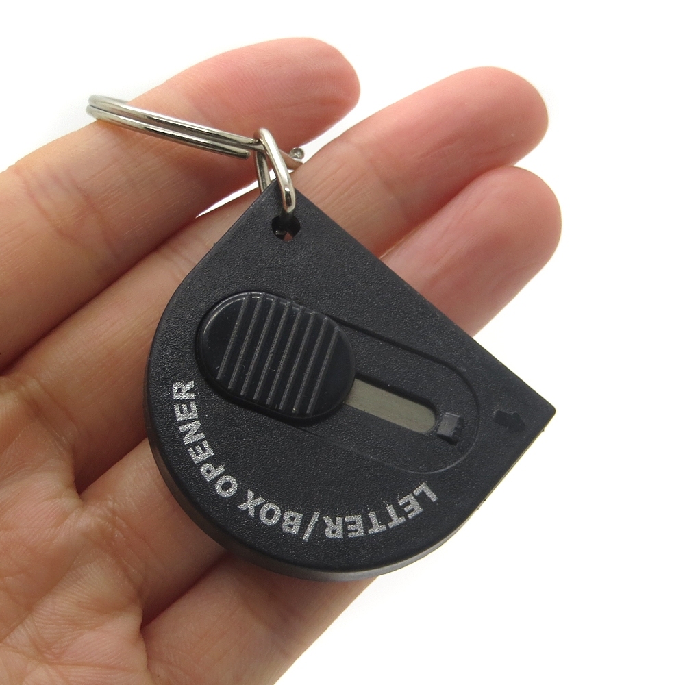 Promotion Gift Plastic Keychain Mini Pocket Knife Letter Opener Support Customize
