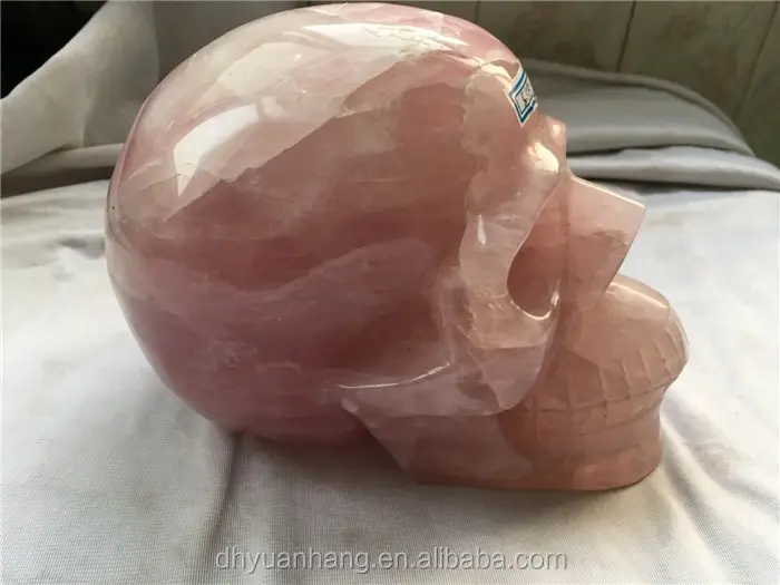 5.15kg 100% Natural Rose Quartz Crystal Skull Reiki Healing Cristal Skull Allien Meditation