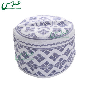 สวดมนต์ผู้ชายหมวกอิสลามปักหมวกนุ่มโอมาน - Product Image 1