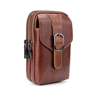 <span class=keywords><strong>Riñonera</strong></span> de <span class=keywords><strong>Cuero</strong></span> Genuino Marrón para Hombre - Product Image 2