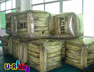 Bán buôn Bền PVC <span class=keywords><strong>Inflatable</strong></span> <span class=keywords><strong>paintball</strong></span> <span class=keywords><strong>bunker</strong></span> hộp màu be đào tạo trò chơi thể thao màu hộp - Product Image 4
