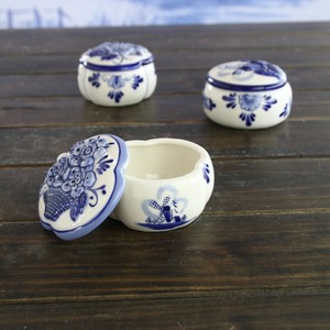 Boîte de rangement en céramique de style européen Delft Blue <span class=keywords><strong>Holland</strong></span> Design pour bijoux pour cadeaux d'anniversaire de mariage de la Saint-Valentin décor à la maison - Product Image 3
