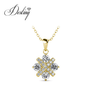 Charm Snowflake Shape Pendant Daisini Adornado con cristales Swarovski Sterling Silver 925 Charming Daisini Necklace - Product Image 4