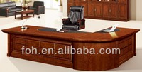 Bureau de direction en bois en forme de L avec taille king (FOHS-A3315)