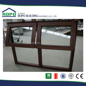Upvc / PVC de diseño moda marco de madera de color toldo americano ventana guillotina - Product Image 2