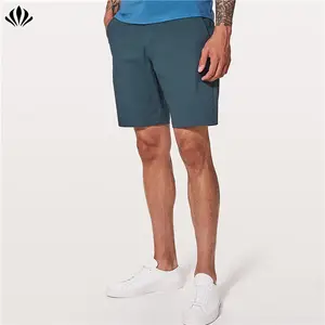 Shorts masculino com zíper de secagem rápida, bermuda de golfe de quatro vias personalizada, com bolso, para aceitar o logotipo personalizado, 2020