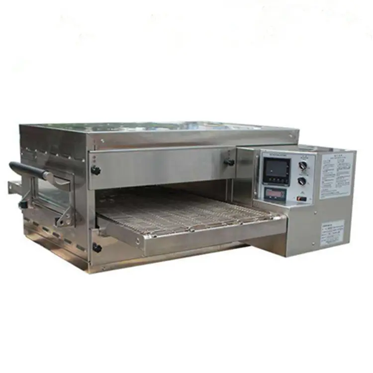商業産業用電気鋳鉄ラウンドガスバーナーコンベヤーピザオーブン機器マシン