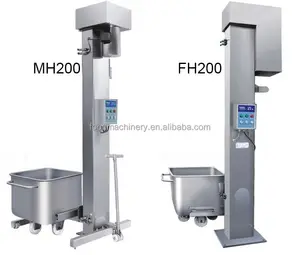 meat lifter hoister elevator with hopper price