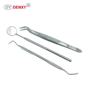 Denxy Dentale Dentista Igiene Pulito A Specchio In Acciaio Inox Maniglia Pinzette <span class=keywords><strong>Scaler</strong></span> strumento di Igiene <span class=keywords><strong>set</strong></span> - Product Image 1