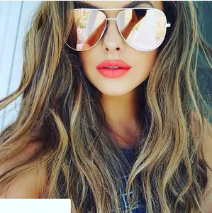 Morglow MG86014 alla moda in oro rosa specchio banchina in australia occhiali da sole in metallo delle donne occhiali occhiali da sole occhiali 2019