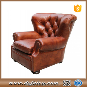 Vintage cuero rojo profesor sofá silla - Product Image 2