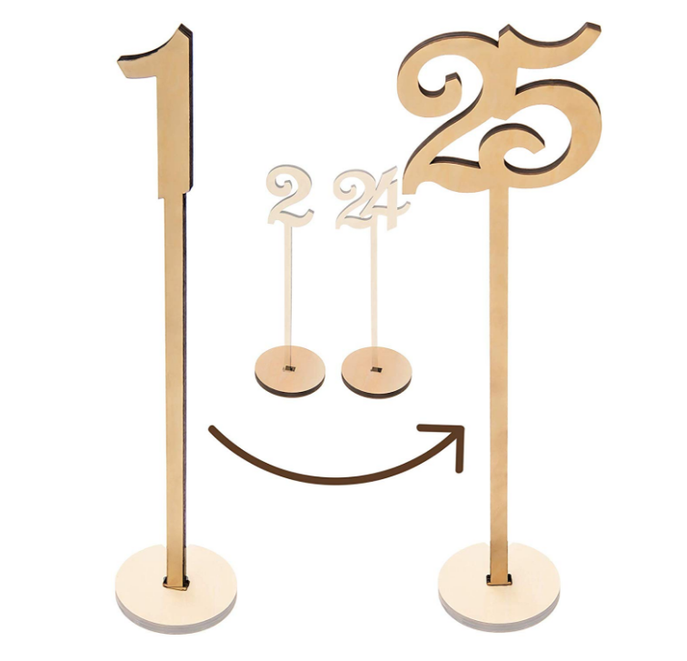 25 упаковок высоких толстых сверхмощных коммерческих качественных деревянных свадебных номеров