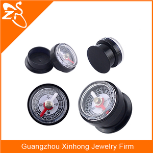 Kompass Fleisch tunnelröhre ohrstöpsel, acryl spurweite ohrstöpsel, ear plug piercing großhandel china