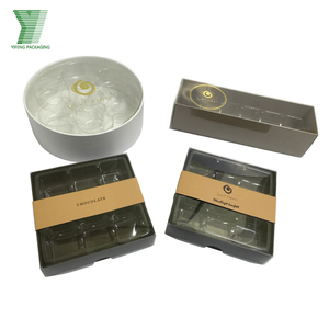 Tùy Chỉnh Nắp Và Cơ Sở Macaron Sô Cô La Hộp Bao Bì Hộp Quà Tặng Với Rõ Ràng PVC Cửa Sổ Vàng Kim Loại Ngăn <span class=keywords><strong>Inlay</strong></span> Khay - Product Image 2