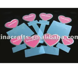 Stampato a forma di cuore IN PVC carte orecchino