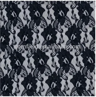 157gsm fil teint dobby 100% polyester dentelle tissu noir dentelle tissu pour jupe