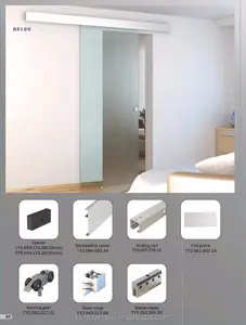 Glass Sliding <strong>Door</strong> Aluminium Sliding <strong>Barn</strong> <strong>Door</strong> <strong>Hardware</strong> Flat Rail Glass Aluminum Sliding <strong>Barn</strong> <strong>Door</strong> <strong>Hardware</strong> - Product Image 6