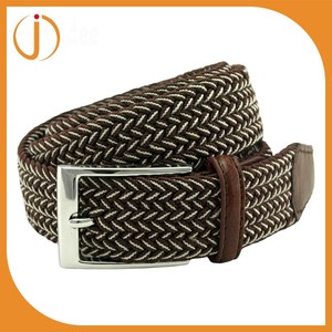 New mix couleur conception deux couleur coton tressé <span class=keywords><strong>extensible</strong></span> armure élastique <span class=keywords><strong>ceinture</strong></span> hommes pour les jeans - Product Image 3