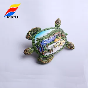 Souvenir Wisata Resin Kustom 3d Penyu Laut Kura-kura Italia Souvenir Magnet Kulkas