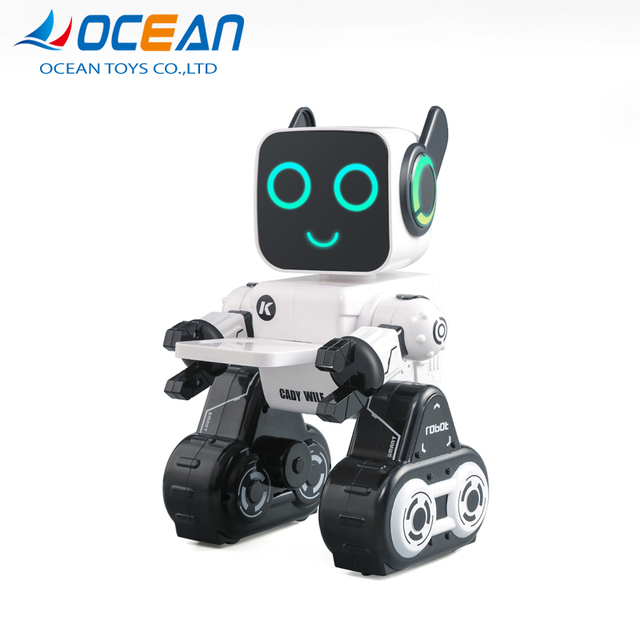 China Market Delivery Cup Rc Waiter Robotic Toys for Kids With Coin Piggy Bank