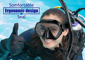 Solo <span class=keywords><strong>máscara</strong></span> de buceo sin marco <span class=keywords><strong>máscara</strong></span> de buceo <span class=keywords><strong>apnea</strong></span> de templado de vidrio de <span class=keywords><strong>máscara</strong></span> de buceo gafas de natación - Product Image 4