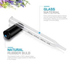 Thuốc Nhỏ Giọt <span class=keywords><strong>1Ml</strong></span> Đầu Thẳng Hiệu Chuẩn Ống Nhỏ Giọt Thủy Tinh Ống Nhỏ Giọt Thuốc Cao Su Đen Đầu Ống Nhỏ Giọt - Product Image 2