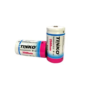 TINKO profesional 1,2 V 2500 mAh ni-cd D tamaño de la batería recargable