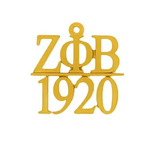 HUSURU nieuwe ontwerp mooi meisje sieraden accessoires 18 k gold zeta phi beta met nummer 1920 charms fit armband ketting maken