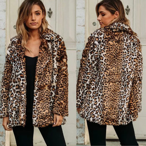 Vente en gros manteau léopard en fausse fourrure de renard pour femmes vêtements d'automne fabriqués en Chine - Product Image 2