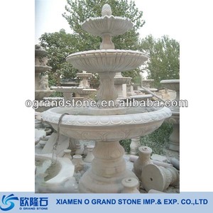 Fuentes de agua para exteriores grandes decorativas talladas a mano - Product Image 1