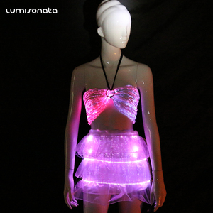 Vestido de Fibra Óptica Luminoso para Club, Disfraces de Danza de Carnaval de <span class=keywords><strong>Samba</strong></span> - Product Image 3