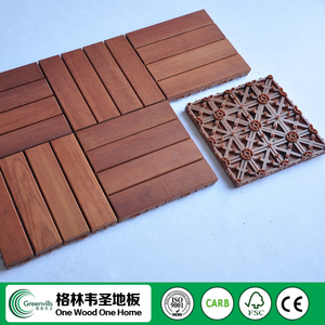 Carreaux de sol en bois dur de couleur naturelle, utilisation en extérieur, 10 pièces - Product Image 5