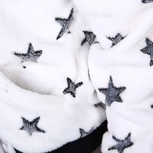 Felpa con Cappuccio Jacquard a Stelle in Pile di Poliestere di Alta Qualità - Pigiama Moda Donna - Product Image 5